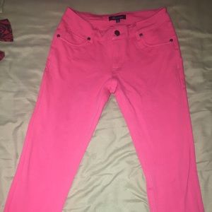 2 pairs of pants - maroon and pink