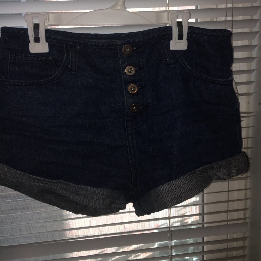 Dark denim shorts