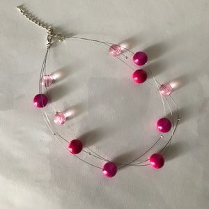 Pink beaded necklace