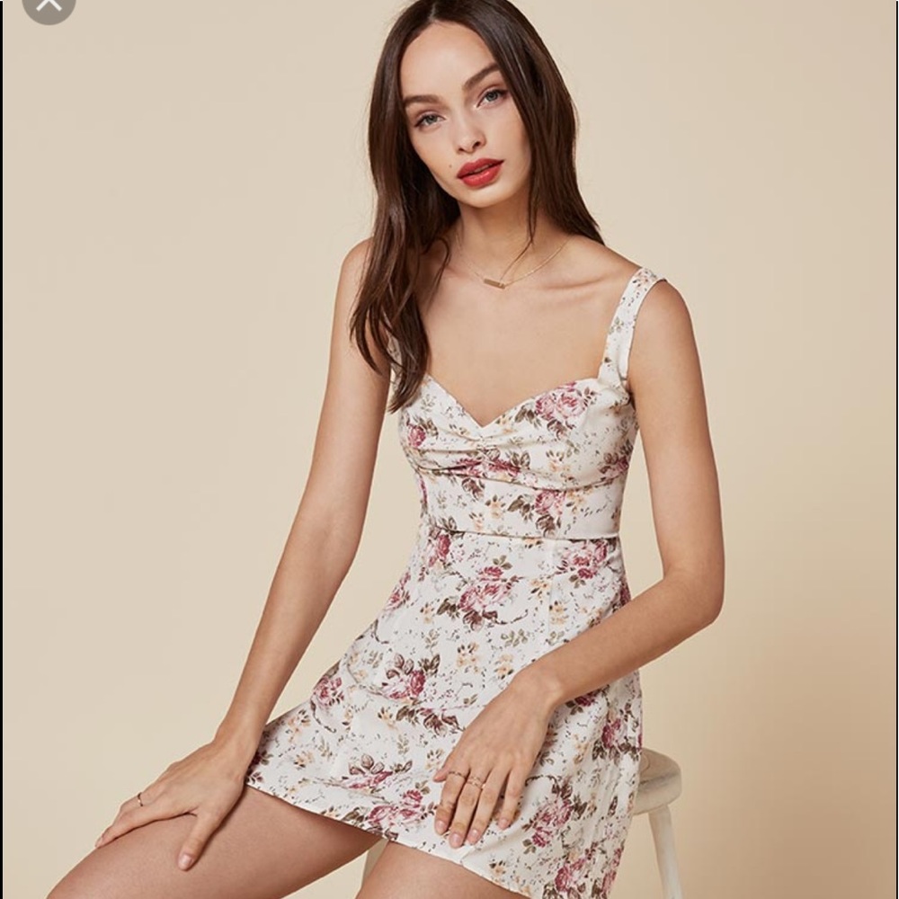 REFORMATION - white floral tank sundress - size 4