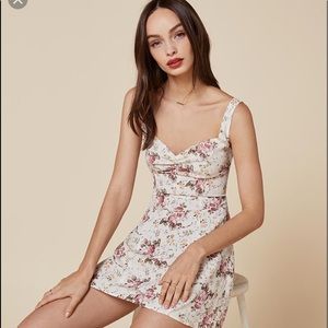 REFORMATION - white floral tank sundress - size 4