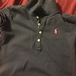 Navy polo dress for girl