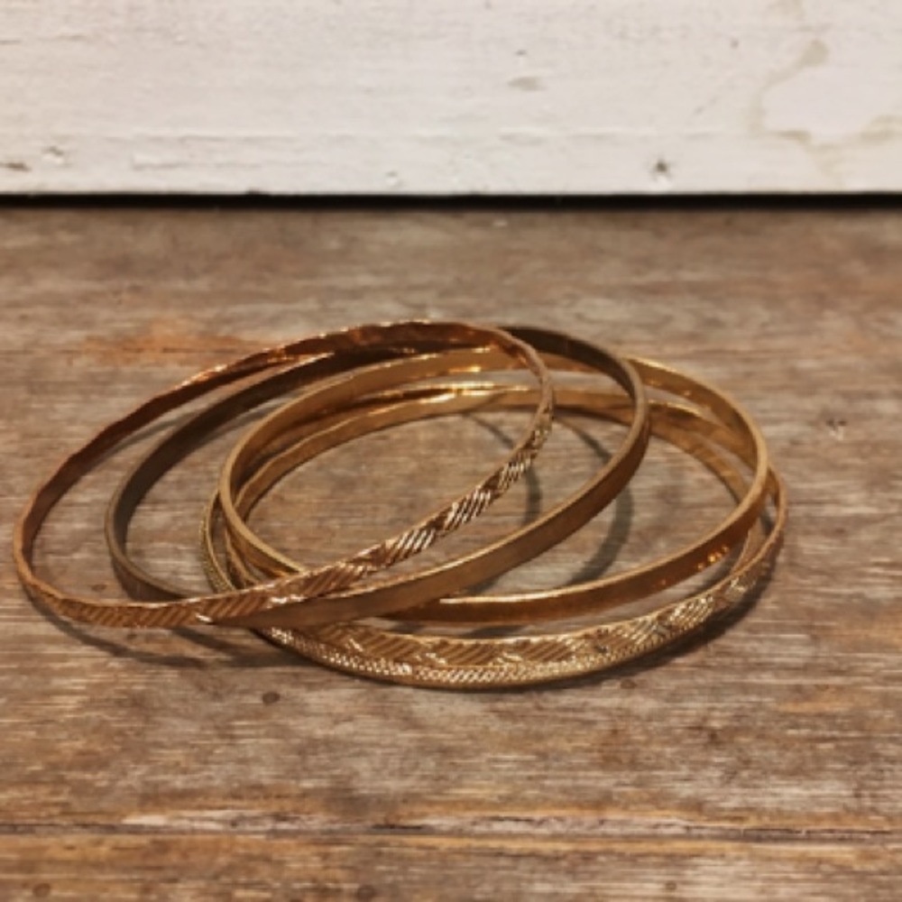Gold colored bangles