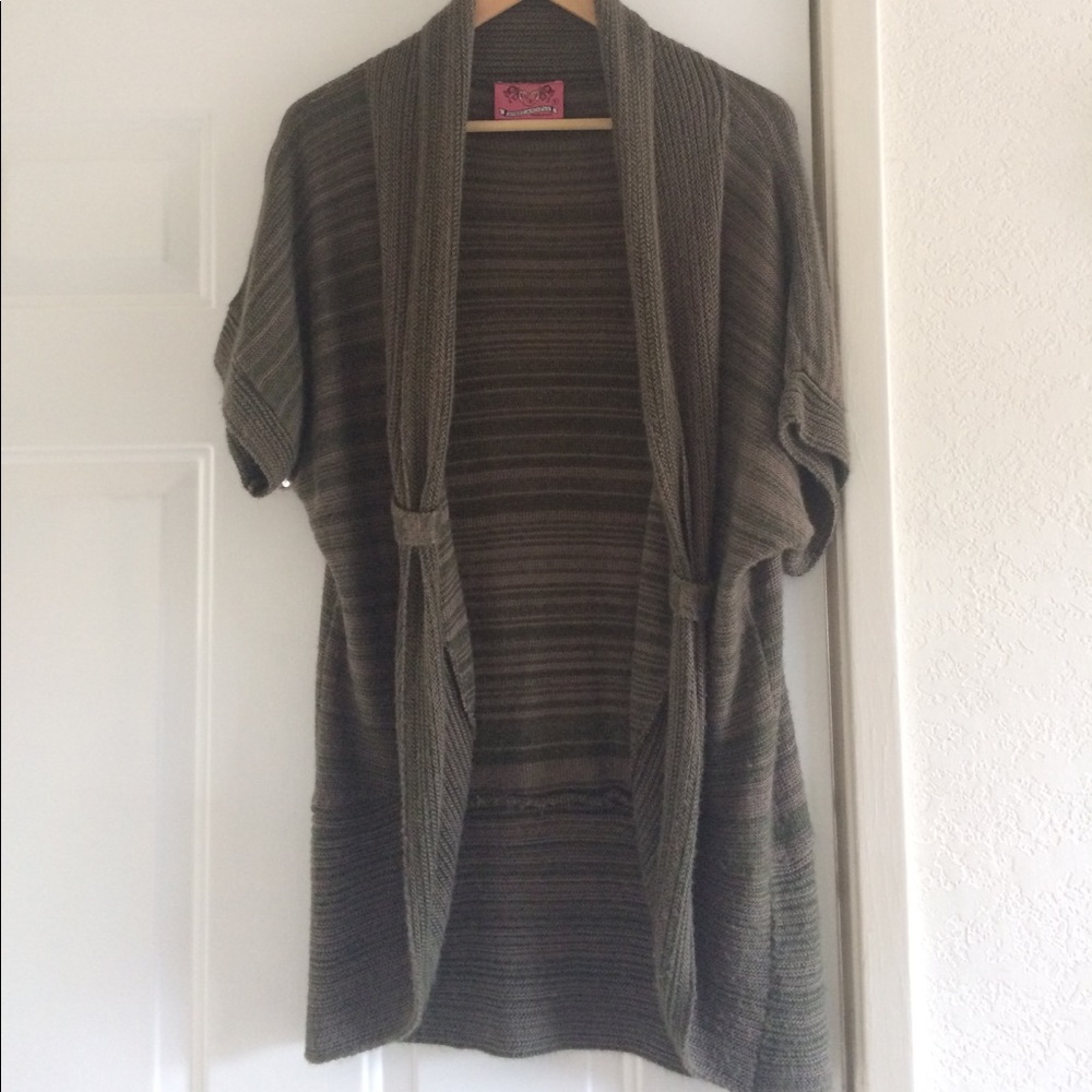 Olive green sweater wrap