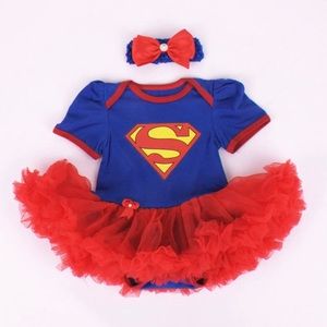 Halloween Costume Baby Superman/Super Girl Tutu