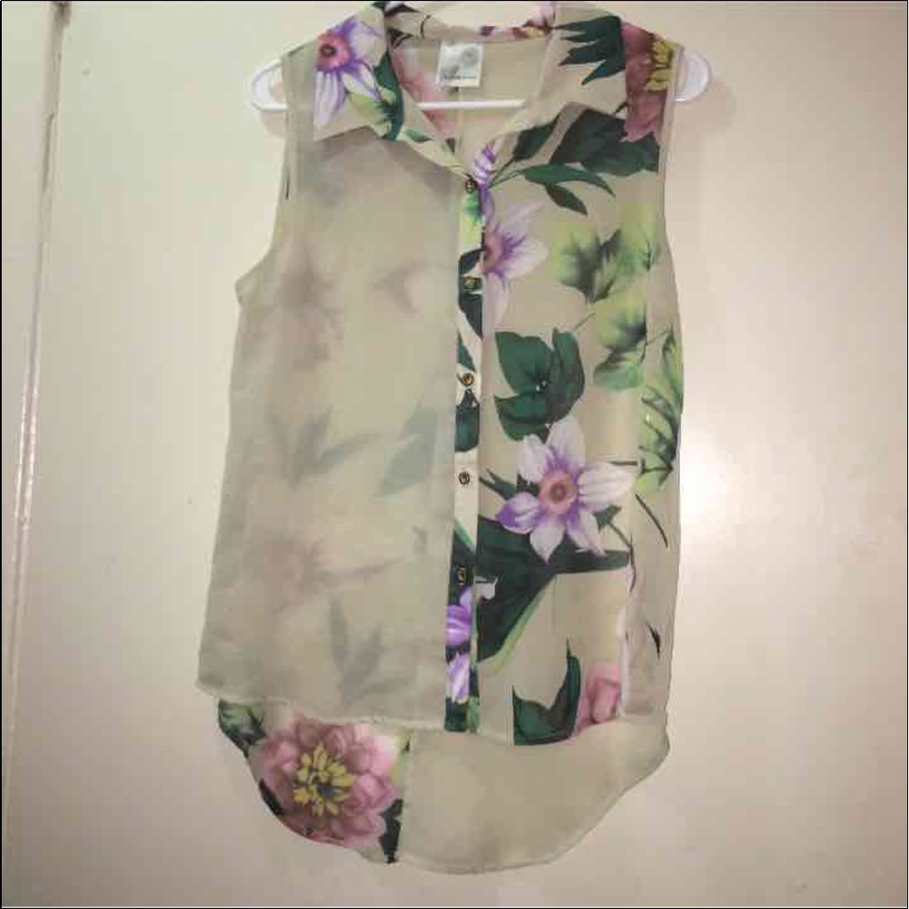 Floral button down