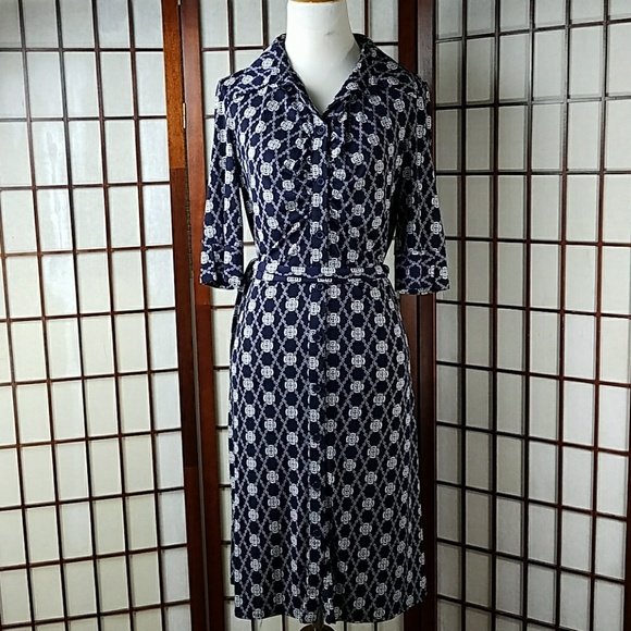 Laundry By Shelli Segal Dresses & Skirts - Chain Belted Button Front Collared Dress Size 10