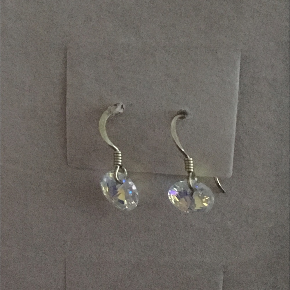 Sterling silver and  Swarovski earrings