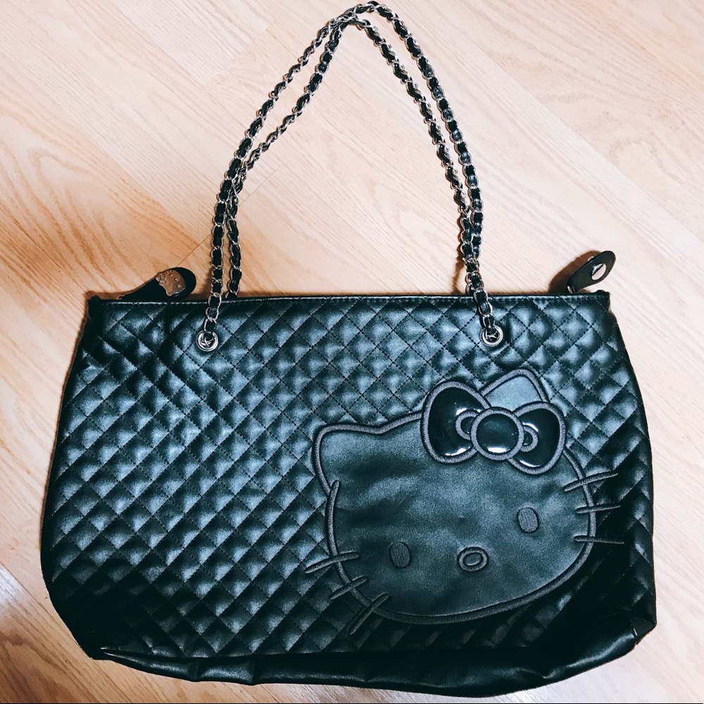Hello Kitty Leather Black Bag
