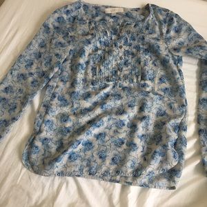 NWOT Loft floral blouse