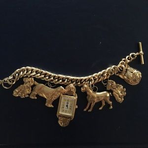 Kirk Folly Vintage Dog & Cat Watch Bracelet