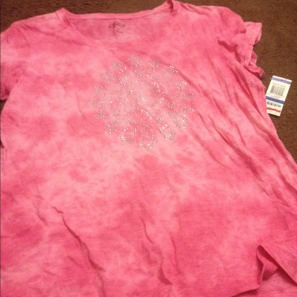 Distressed Women's pink top