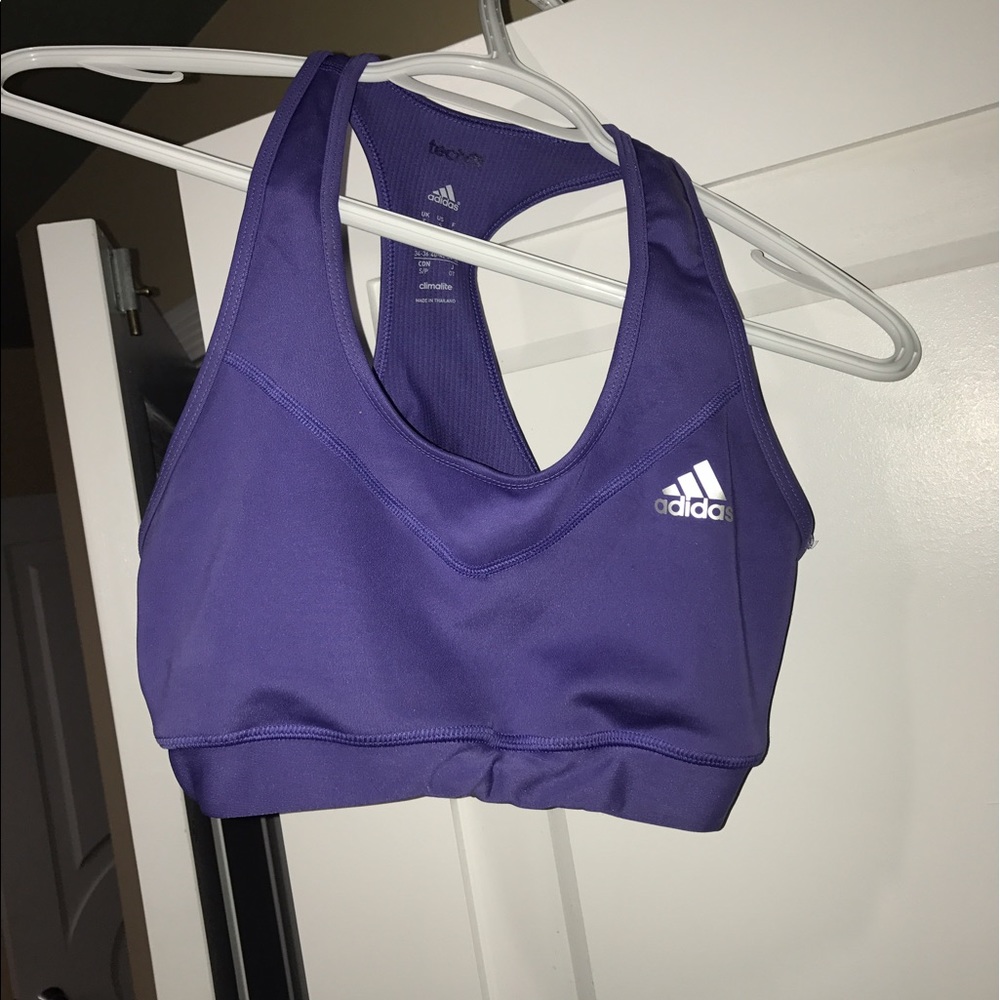 Purple adidas sports bra