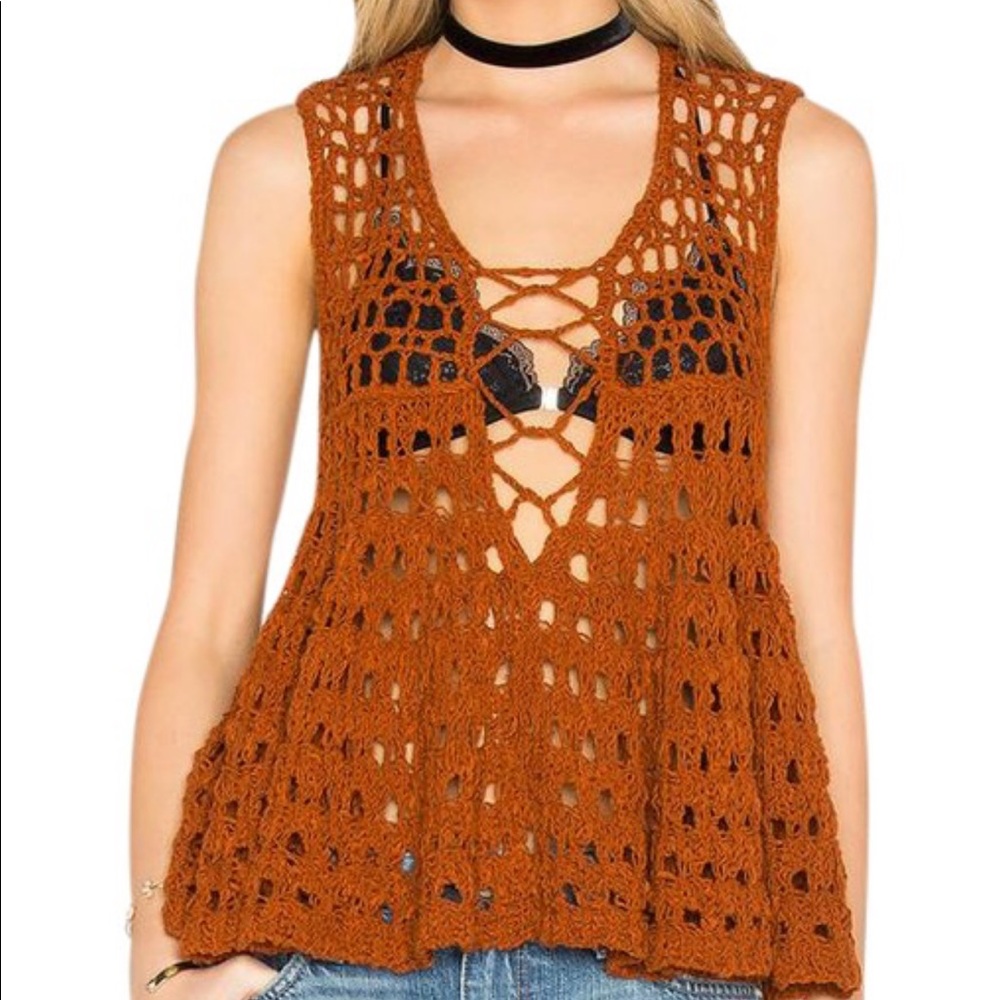 Free People Within Circles Sweater Tank  Cardigan