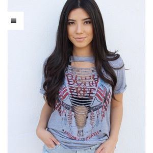 Music Festival Slice Cutout Top - Country Concert