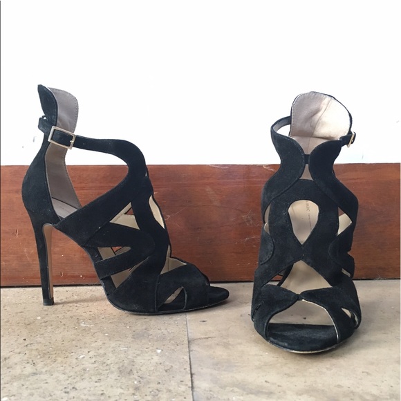 Zara suede cut-out stiletto heels - Picture 1 of 3