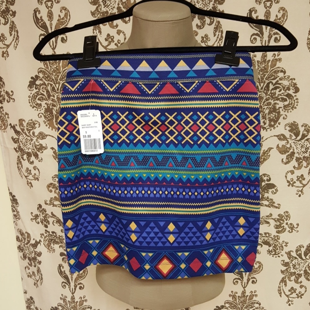 Aztec, tribal mini skirt.