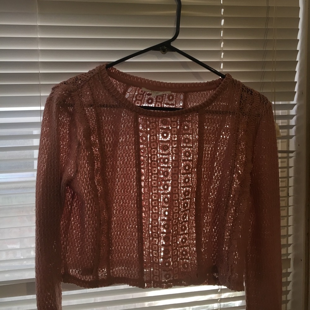 Crocheted long sleeve shirt
