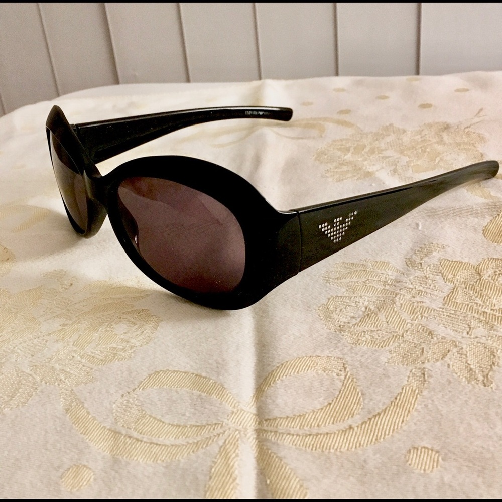 ARMANI BLACK PAVE SUNGLASSES - Picture 2 of 4