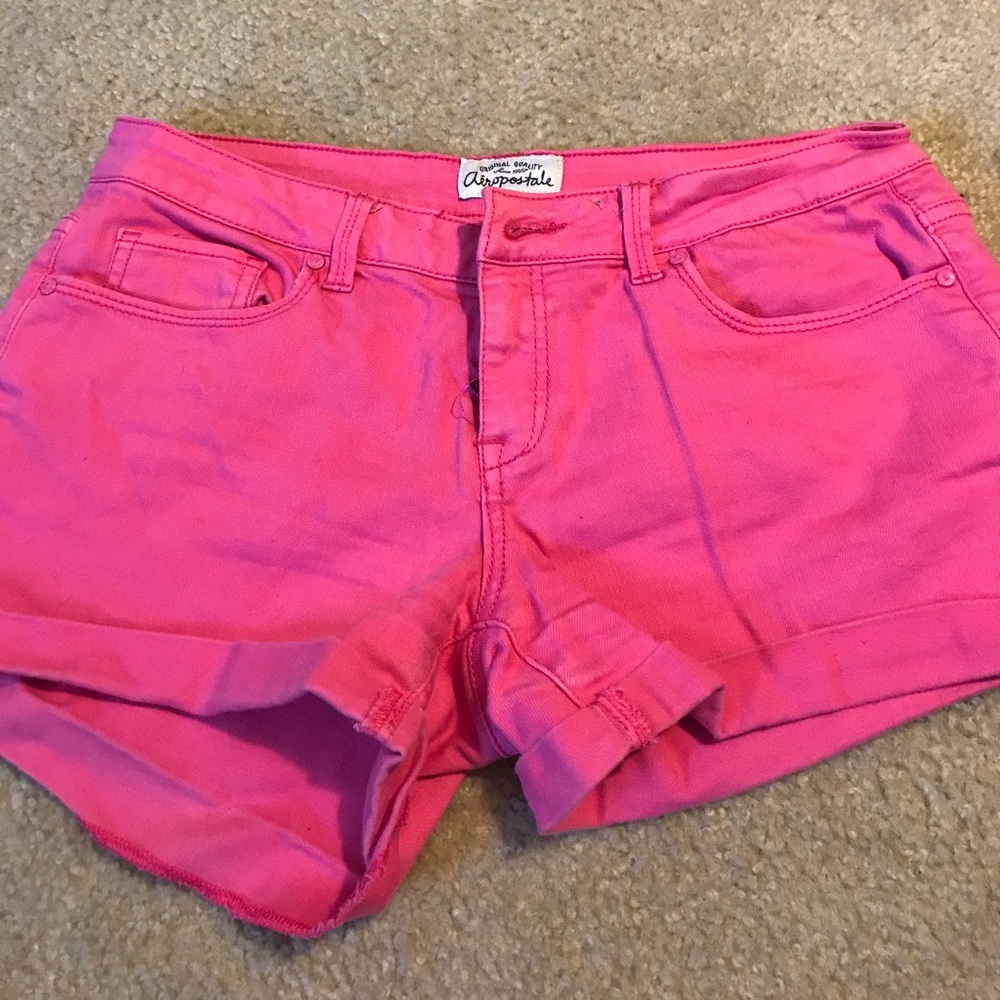 Pink aero jean shorts
