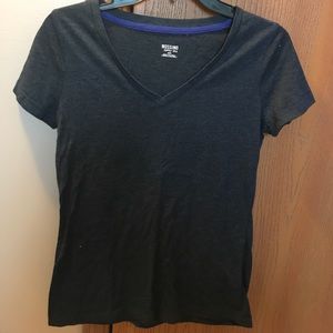 Plain grey v-neck