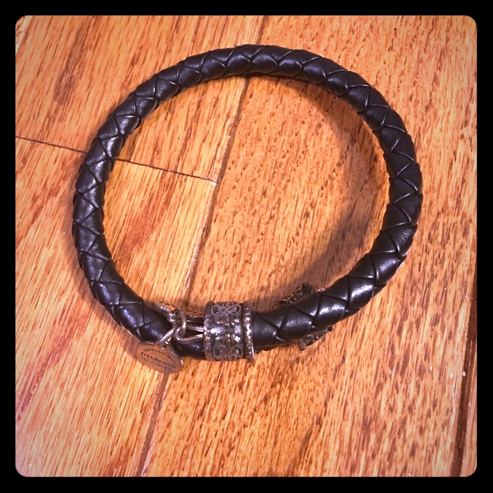 Alex & Ani black braided bracelet