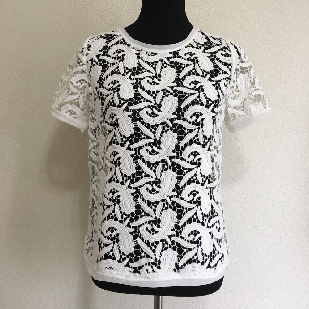 LOFT • White Lace Top