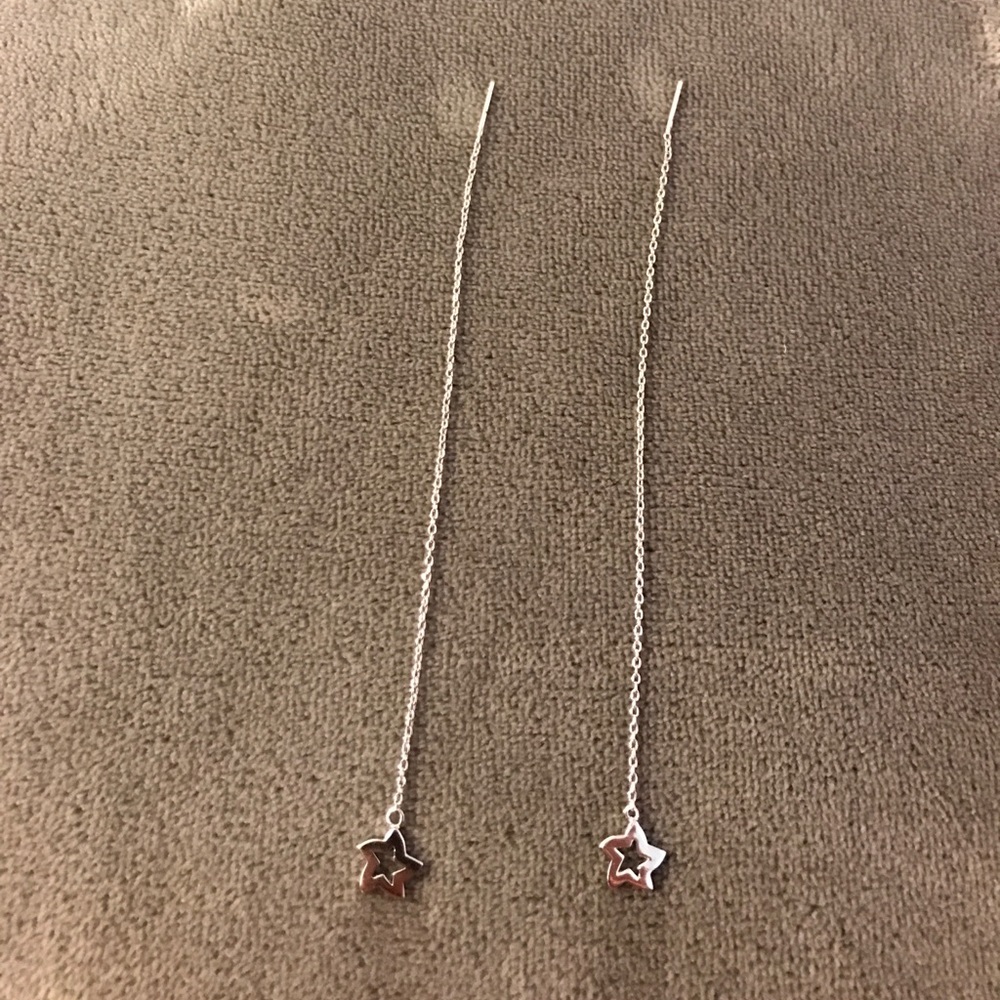 Threaded "Pull Through" Star Earrings *NWB*