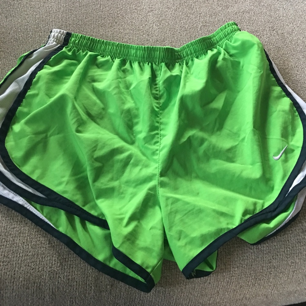Lime green Nike shorts