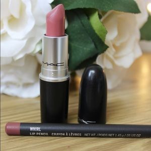 Authentic MAC matte lipstick and lip pencil