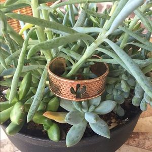 Rose Gold Cactus Cuff Bracelet