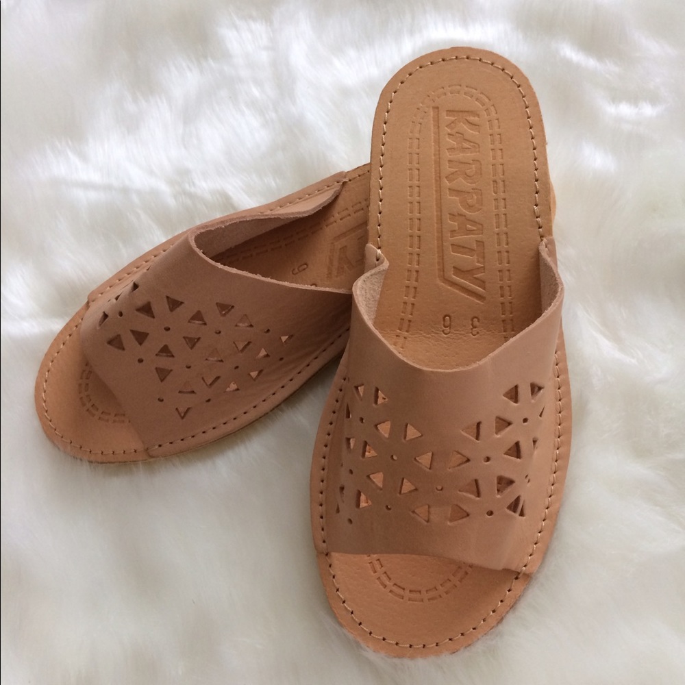 New Natural Leather Boho style Slippers/Sandals!