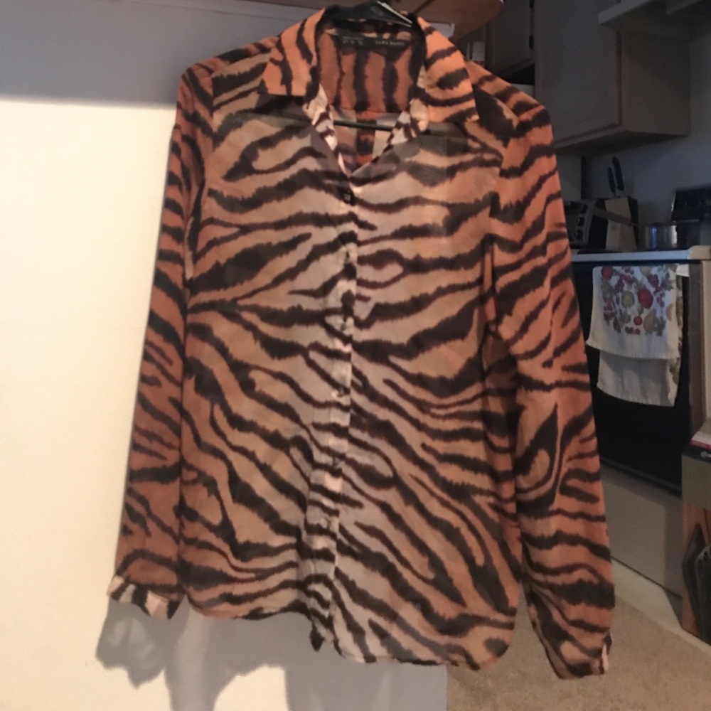 Tiger print Zara Blouse