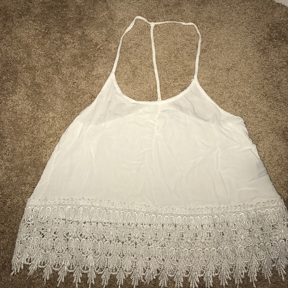 White papaya tank top.