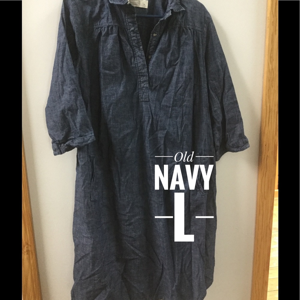 Maternity Linen Blend Dress - Large