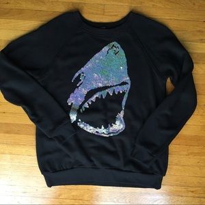 Forever 21 Small Shark Sequin Sweater