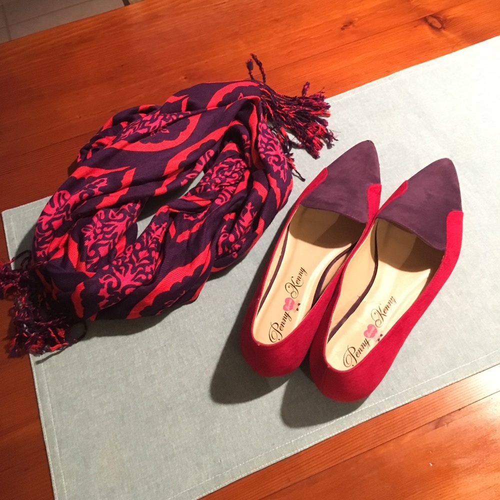 Flats and scarf set