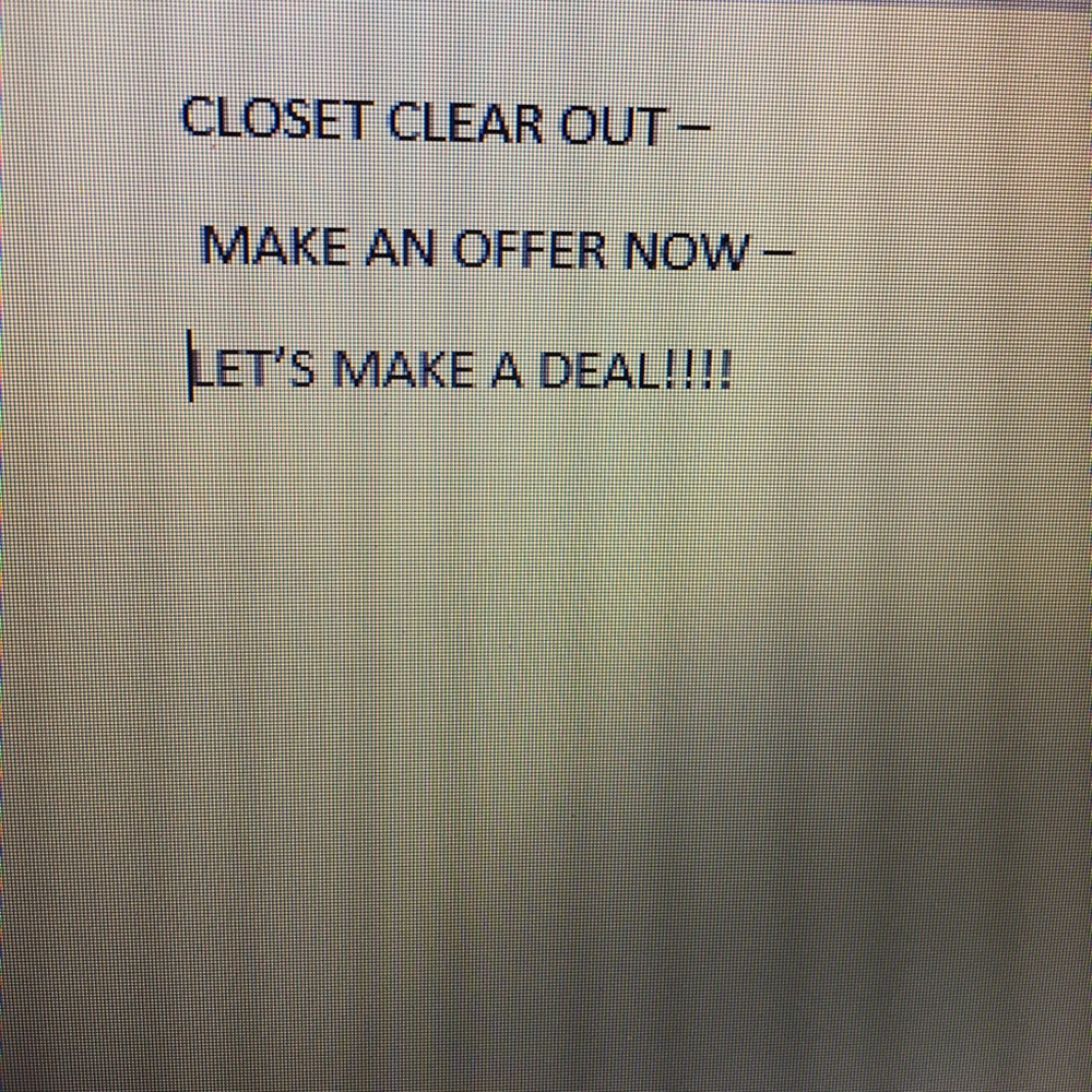 Closet clear out