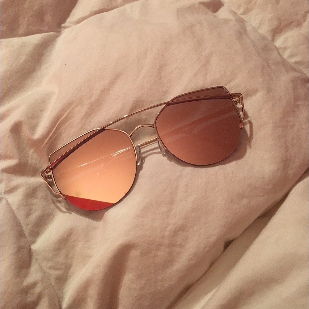 Rose Gold Statement Sunglasses