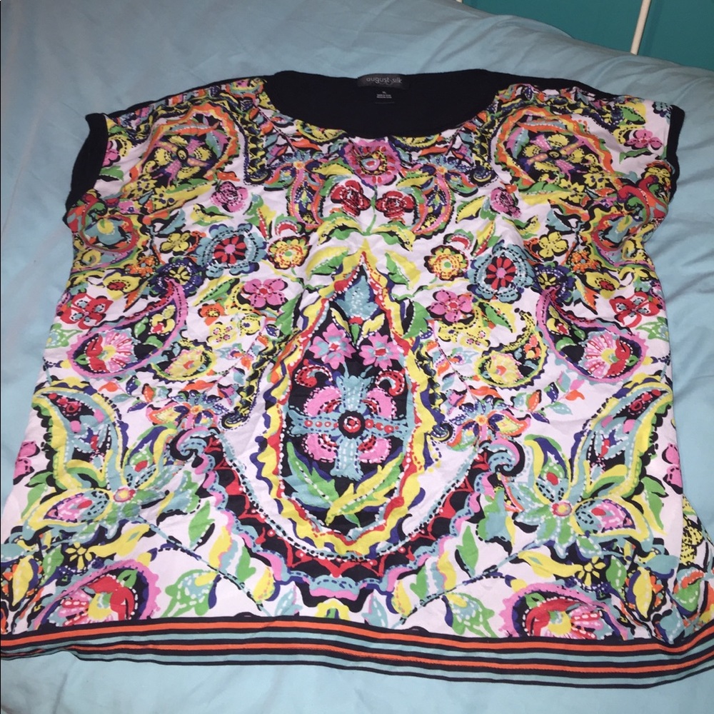 Colorful August Silk Top
