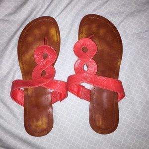Coral sandals
