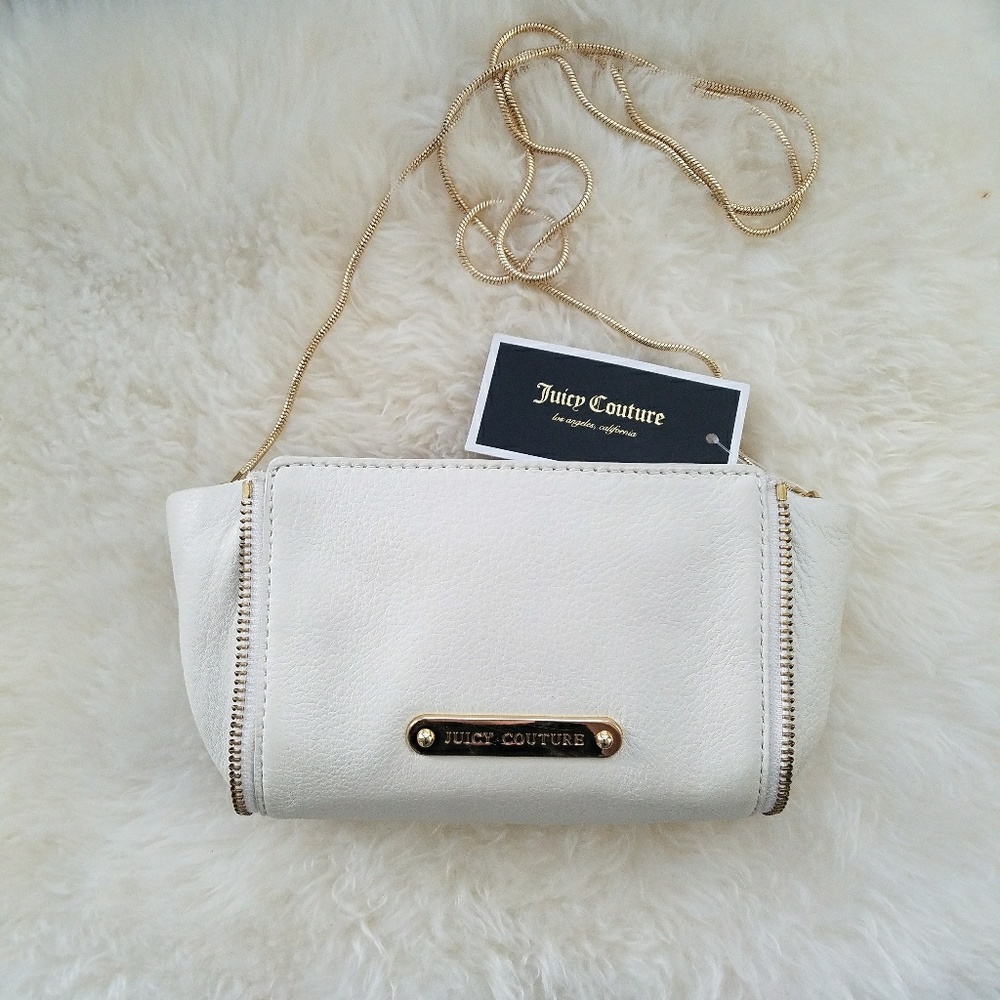 Juicy Couture Mini Cream Shoulder Bag Purse
