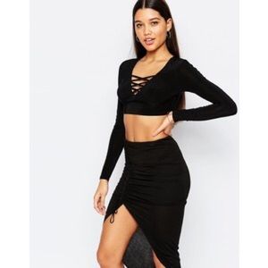 Lace up crop top size medium!