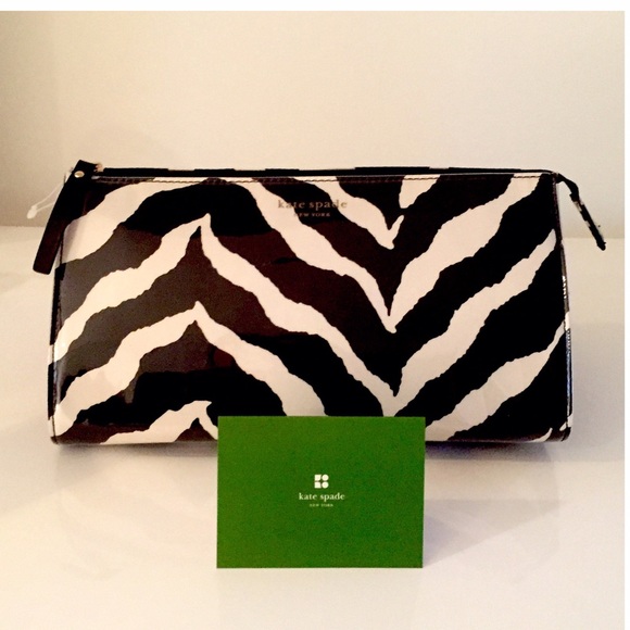 🚫SOLD NWT Kate Spade Bandipur Zebra Cosmetic Bag - Picture 2 of 8