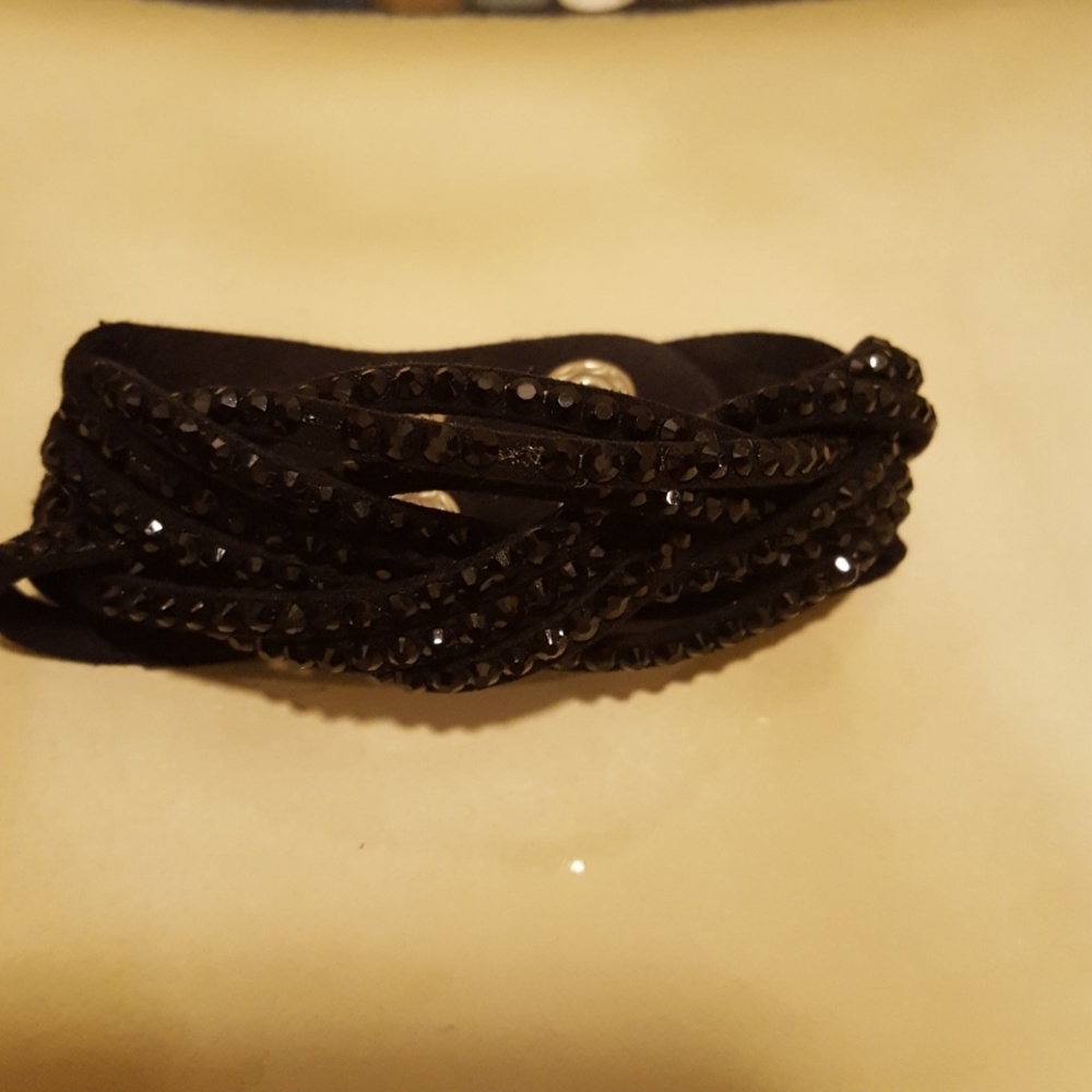 Black rhinestone bracelet