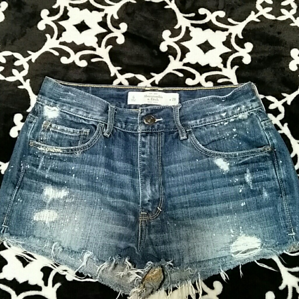 Denim cut off shorts