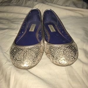 Steve Madden gold hayzal flats