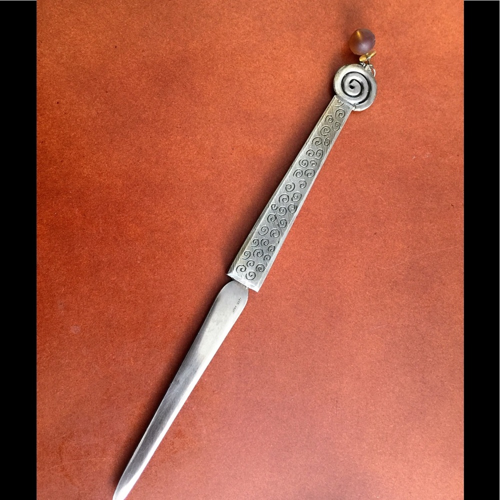 Vintage letter opener with bead.