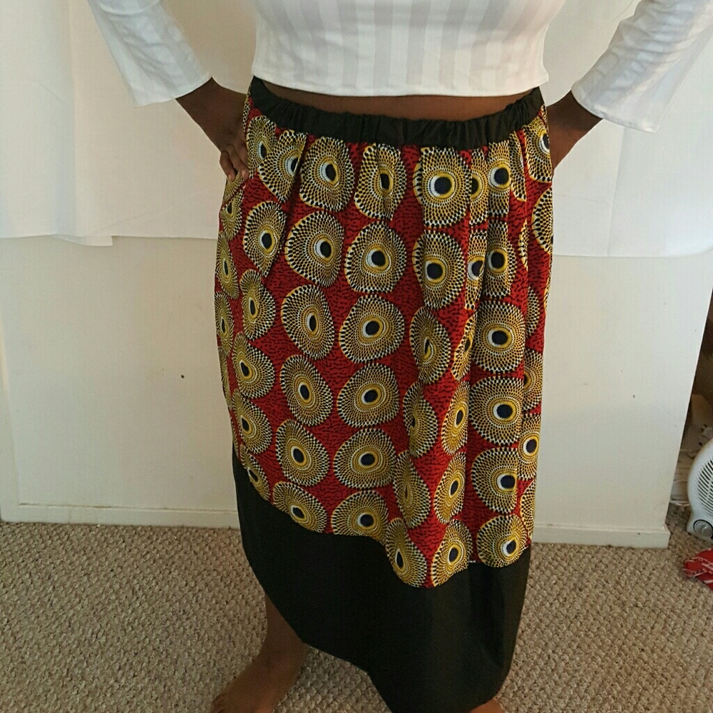HANDMADE BY US AFRICAN PRINT SKIRT