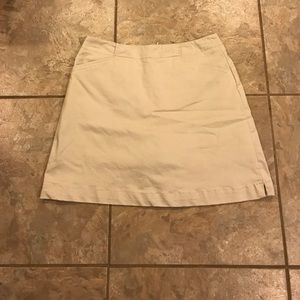 Cream colored golf skort